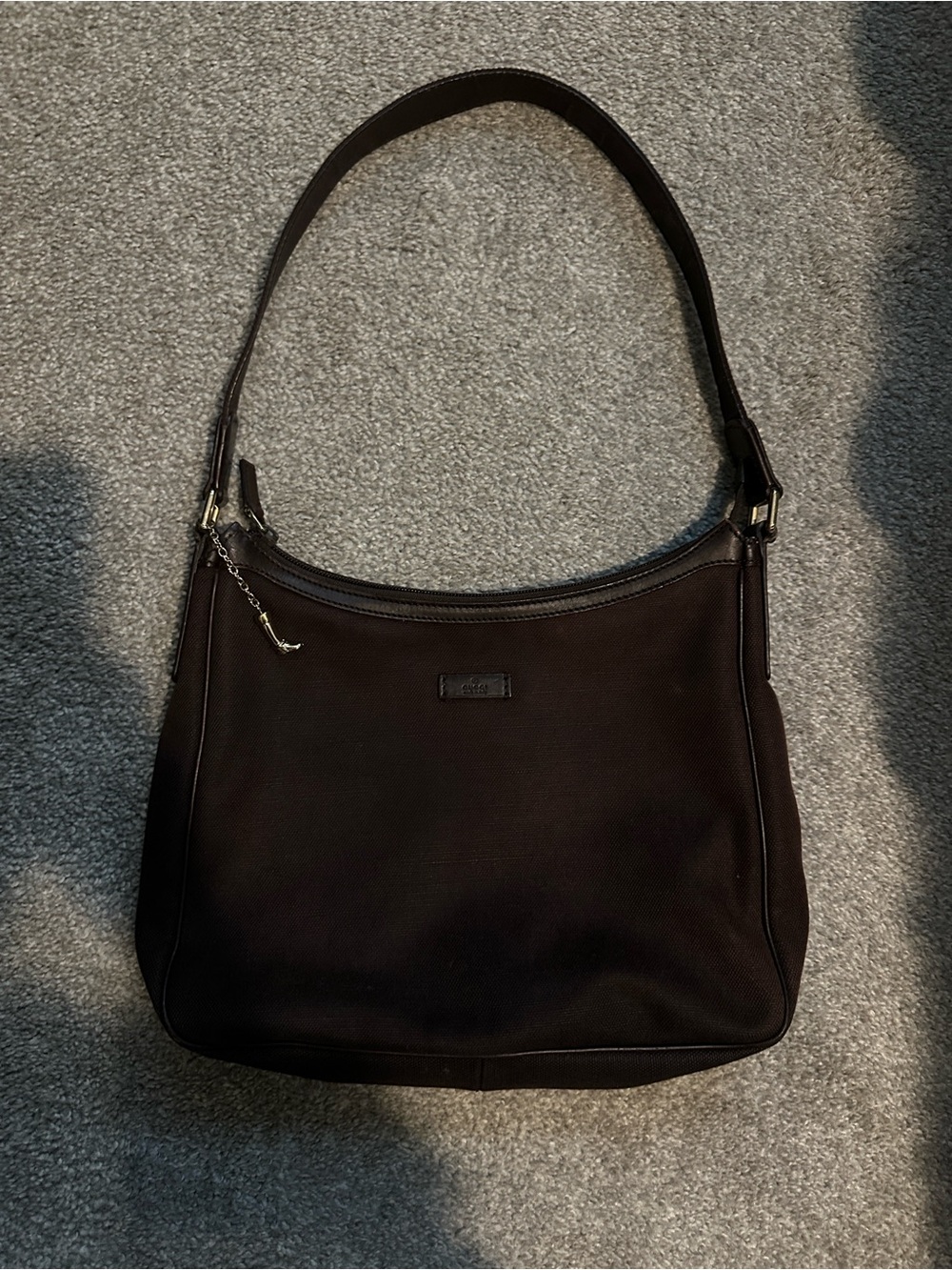 Authentic Gucci Classic Canvas Brown Shoulder Bag